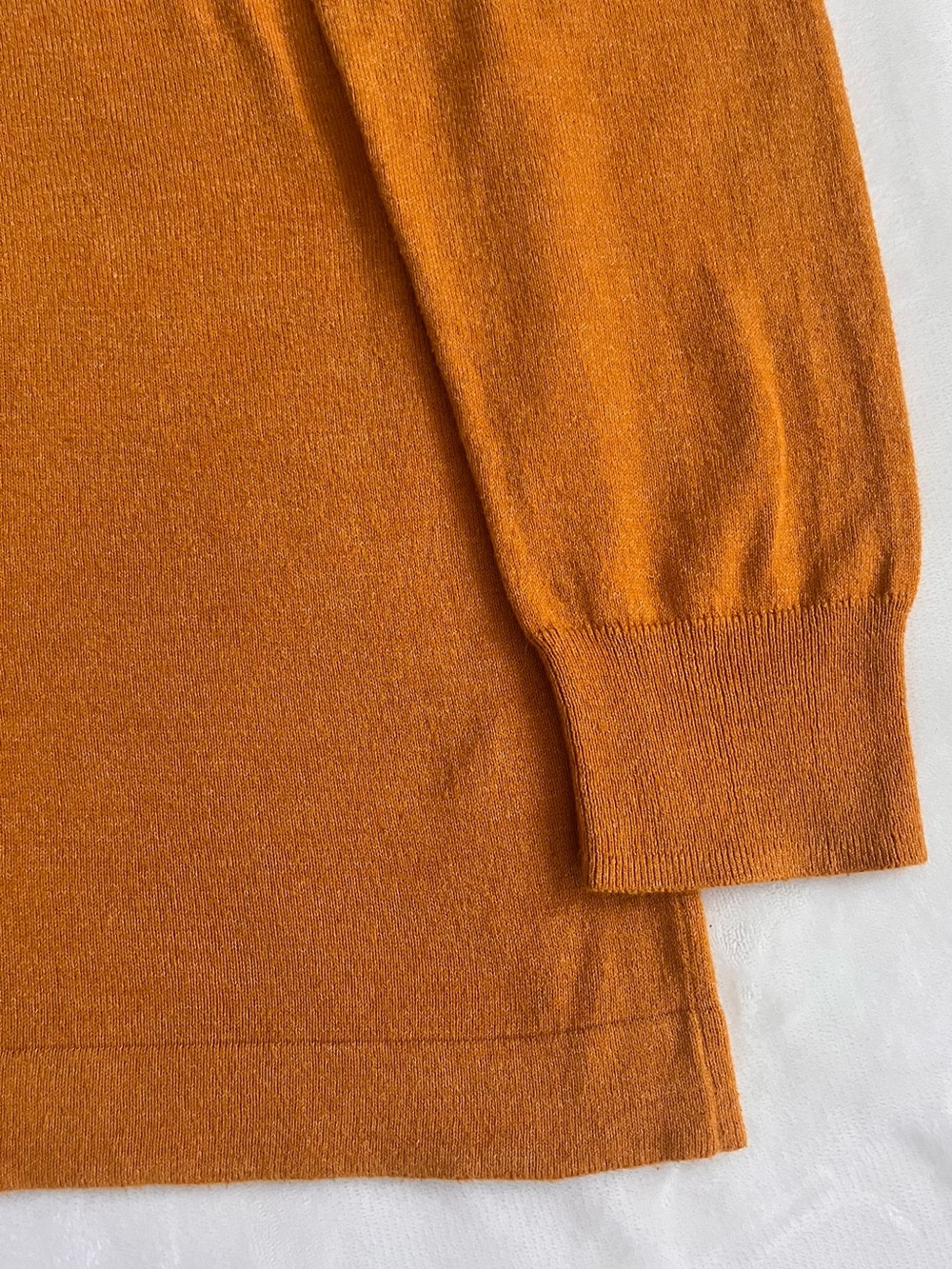 J. Crew Slouchy 100% Cotton Crewneck Pullover Sweater in Warm Heathered Ochre - Picture 7 of 10